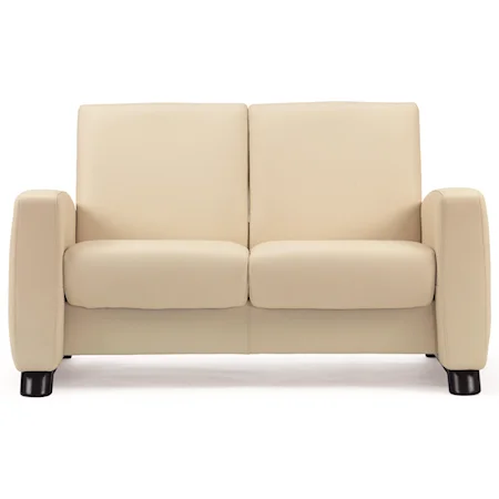 Contemporary Low-Back Reclining Loveseat